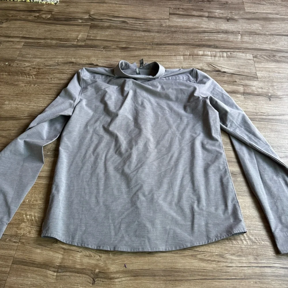 Men's Long-Sleeve Vuori Dress Shirt - Gray size M